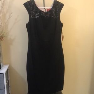 Signature knee length black sheath dress